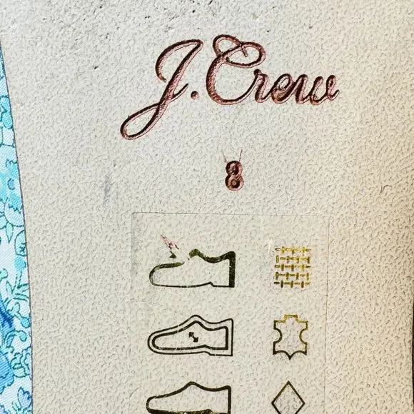 J Crew Shoes Women 8 Blue Green Floral Ruffle Trim Mule Flat Pointed Toe Slip On - Picture 11 of 12